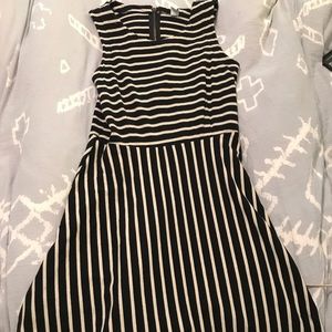 Striped business casual dress